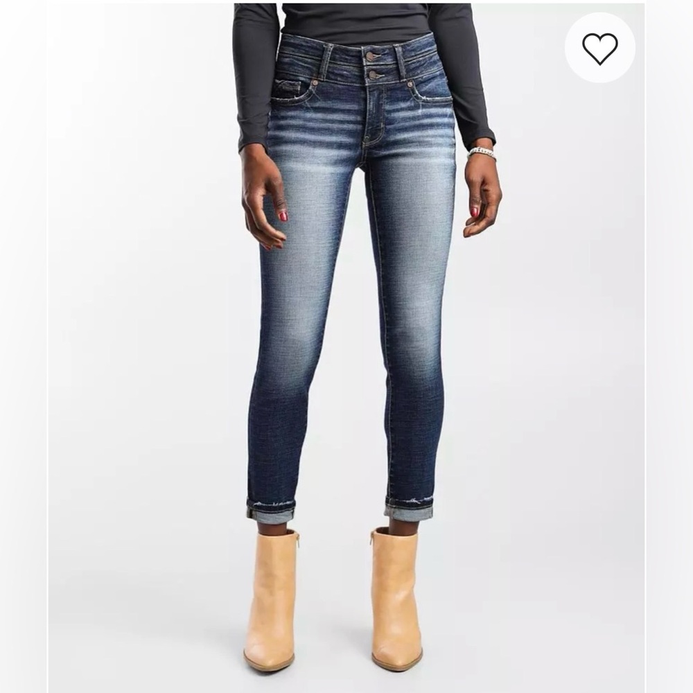 Like New Buckle Black Fit No. 53 Mid-Rise Ankle Cropped Skinny Stretch Jean